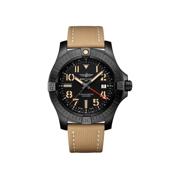 Breitling Replica Watch Avenger Automatic GMT 45 Night Mission DLC-Coated Titanium V32395101B1X1