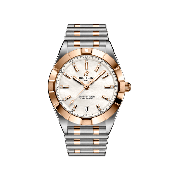 Breitling Replica Watch Chronomat 32, Stainless Steel, 18k Red Gold and 11 Diamonds, U77310101A2U1
