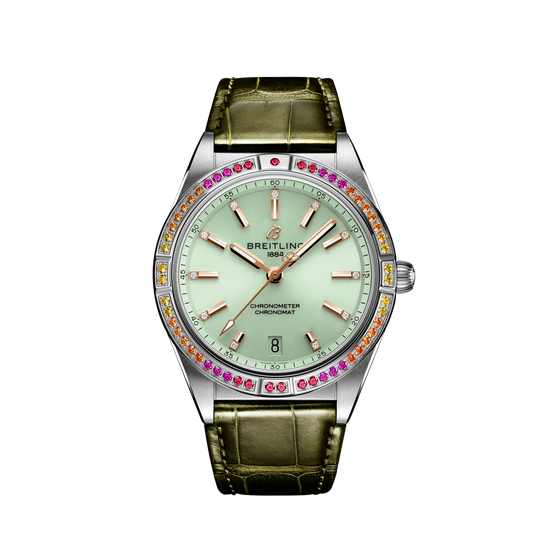 Breitling Replica Watch Chronomat Automatic 36 South Sea, Stainless Steel, Diamonds and Gem, A10380611L1P1