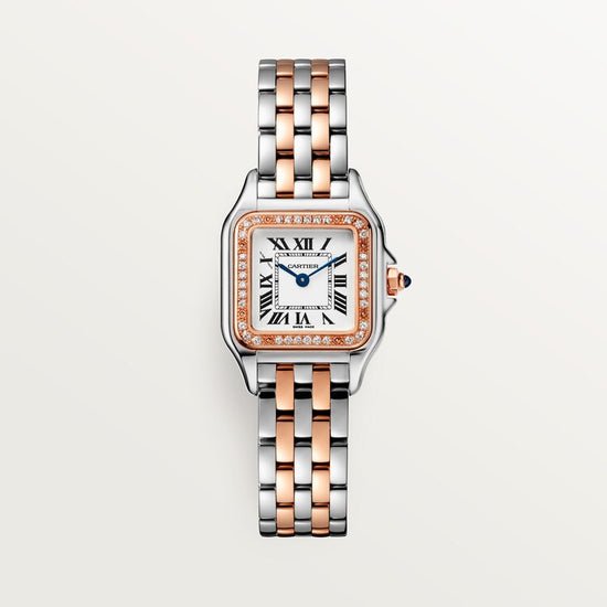 Cartier Replica Watch Panthère de Cartier Replica Watch, Stainless Steel, 18k Rose Gold and Diamonds, 22mm x 30mm, W3PN0006