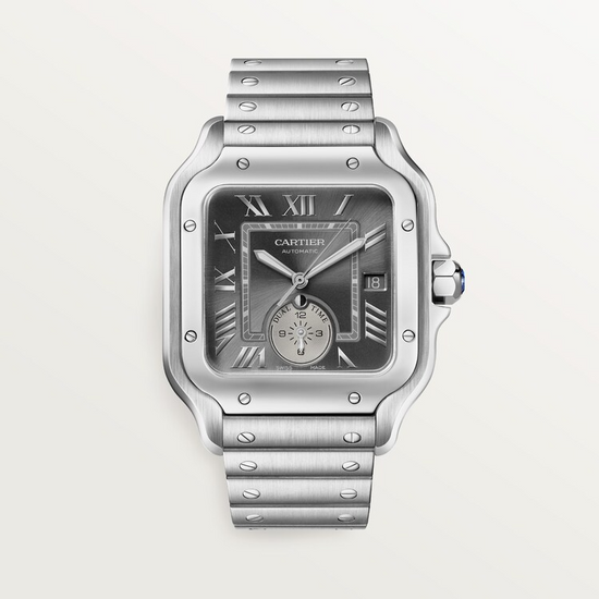 Cartier Replica Watch Santos de Cartier Replica Watch Dual Time, Stainless Steel, 40.2mm, WSSA0076