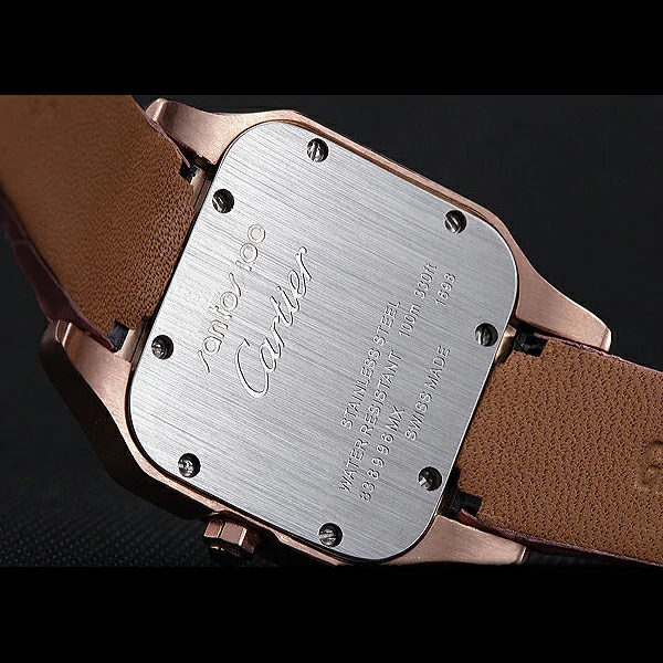 Cartier Santos 100 Diamond Rose Gold Bezel new59830