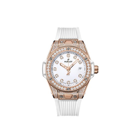 Hublot Replica Watch Big Bang ONE CLICK KING GOLD WHITE PAVÉ 485.OE.2210.RW.1604