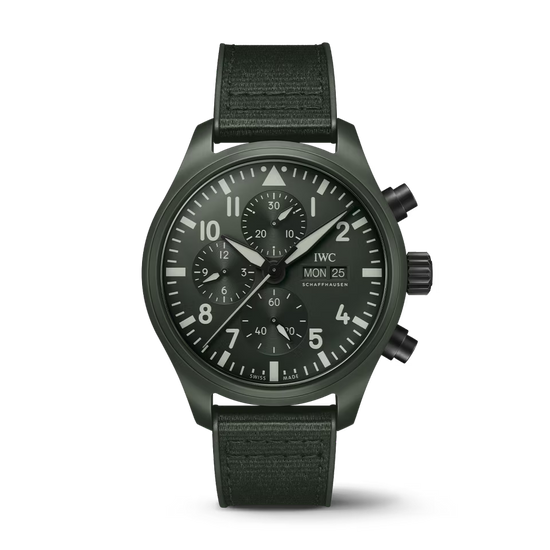 IWC Replica Watch Pilot’s Watch Chronograph TOP GUN Edition “Woodland”, Ceramic, Black DLC Titanium, 44,5mm, IW389106