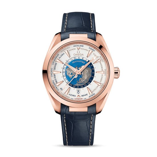Omega Replica Watch Seamaster AQUA TERRA 150M CO‑AXIAL MASTER CHRONOMETER GMT WORLDTIMER 220.53.43.22.02.001