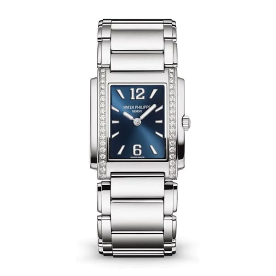 Patek Philippe Replica Watch Twenty~4 Quartz Ladies Watch, Stainless Steel with 36 Diamond (~0.42 ct), 25.1 x 30 mm, 4910/1200A-001