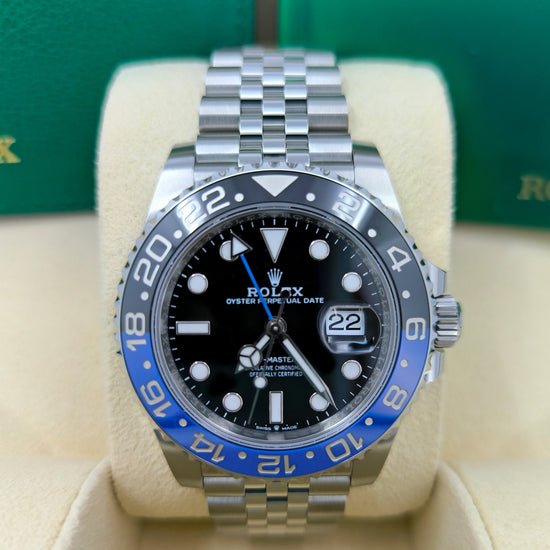 Pre-owned Rolex Replica Watch GMT-Master II, aka Batgirl, 40mm, 126710BLNR