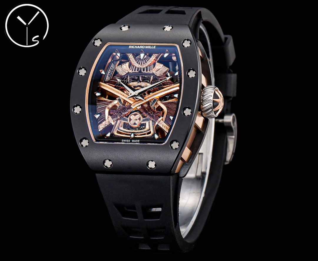 Richard Mille RM47 Replica – Real One-Piece Tourbillon Titanium “Black Knight” Watch