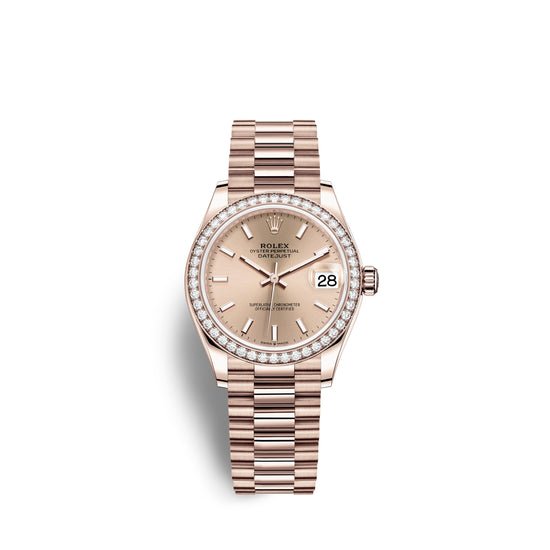 Rolex Replica Watch Datejust 31, 18kt Everose Gold, 278285RBR-0018