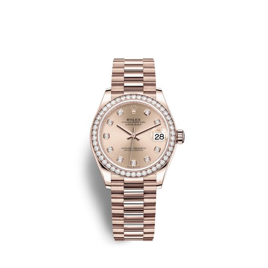 Rolex Replica Watch Datejust 31, 18kt Everose Gold, 278285RBR-0025