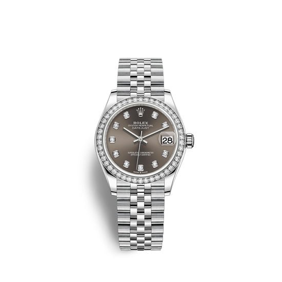 Rolex Replica Watch Datejust 31, Oystersteel, 18kt White Gold and diamonds, 278384RBR-0010