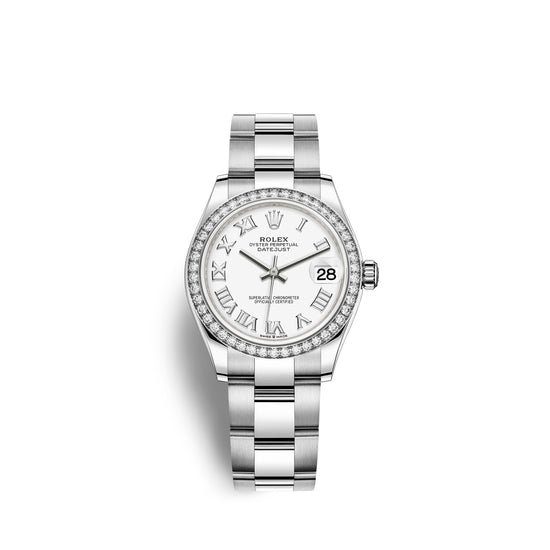 Rolex Replica Watch Datejust 31, Oystersteel, 18kt White Gold and diamonds, 278384RBR-0013