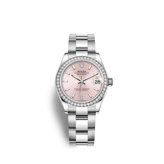 Rolex Replica Watch Datejust 31, Oystersteel, 18kt White Gold and diamonds, 278384RBR-0017