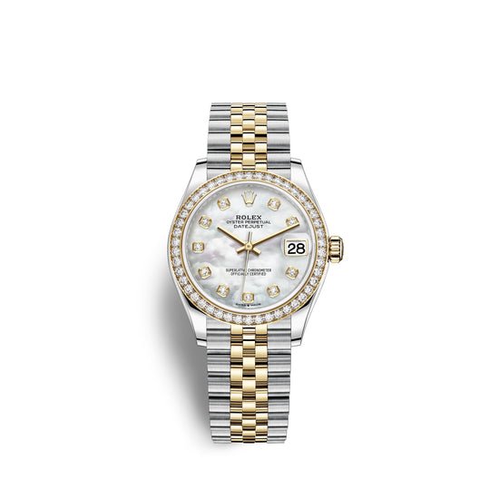 Rolex Replica Watch Datejust 31, Oystersteel, 18kt Yellow Gold and diamonds, 278383RBR-0028