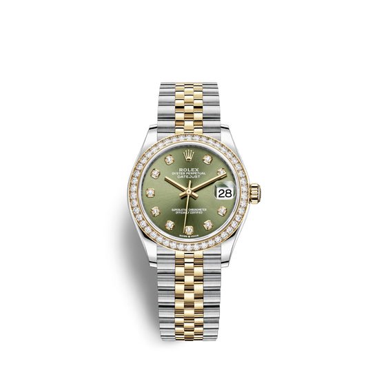 Rolex Replica Watch Datejust 31, Oystersteel, 18kt Yellow Gold and diamonds, 278383RBR-0030