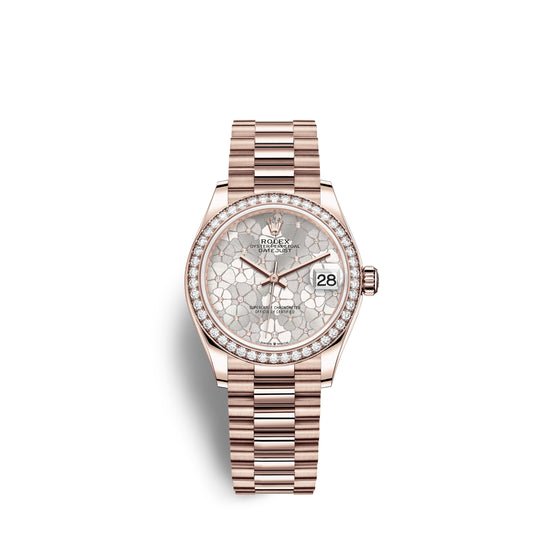 Rolex Replica Watch Datejust 31mm, 18k Everose Gold and Diamonds, 278285rbr-0036