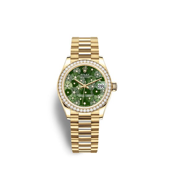 Rolex Replica Watch Datejust 31mm, 18k Yellow Gold and Diamonds, 278288rbr-0038