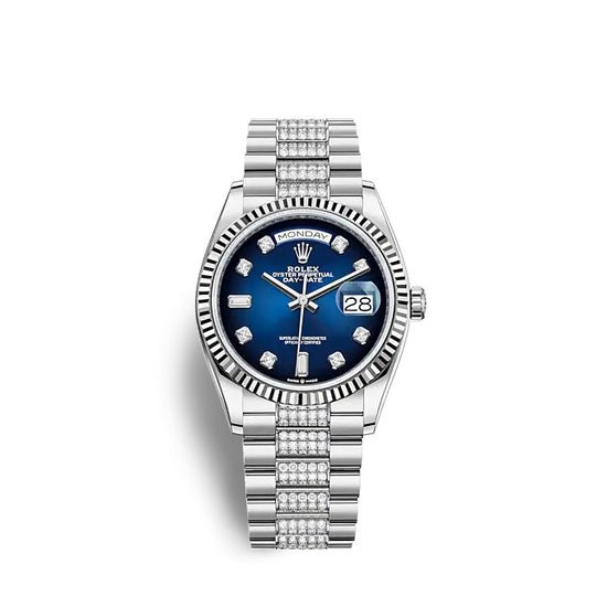 Rolex Replica Watch Day-Date 36 White gold 128239-0029