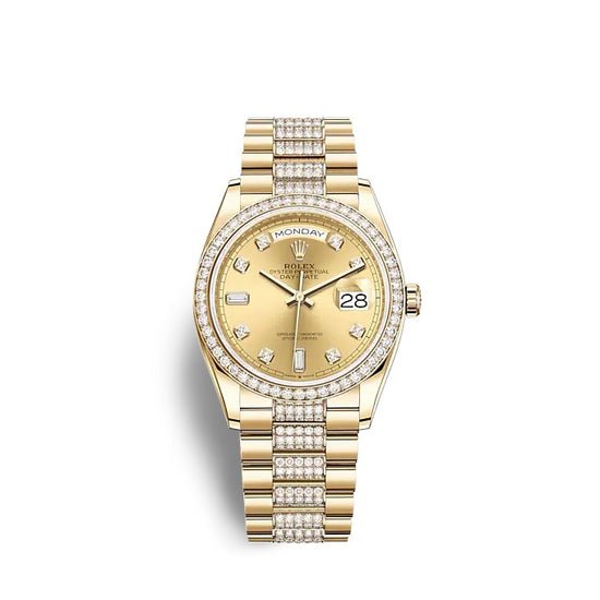 Rolex Replica Watch Day-Date 36 Yellow gold 128348RBR-0010