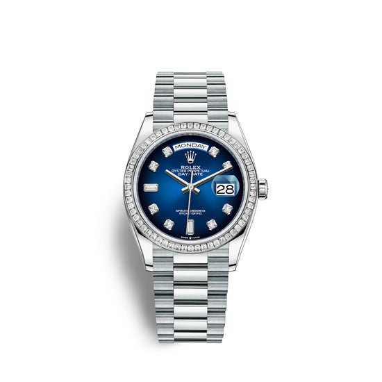 Rolex Replica Watch Day-Date, 36mm, Platinum and Diamonds, 128396tbr-0008