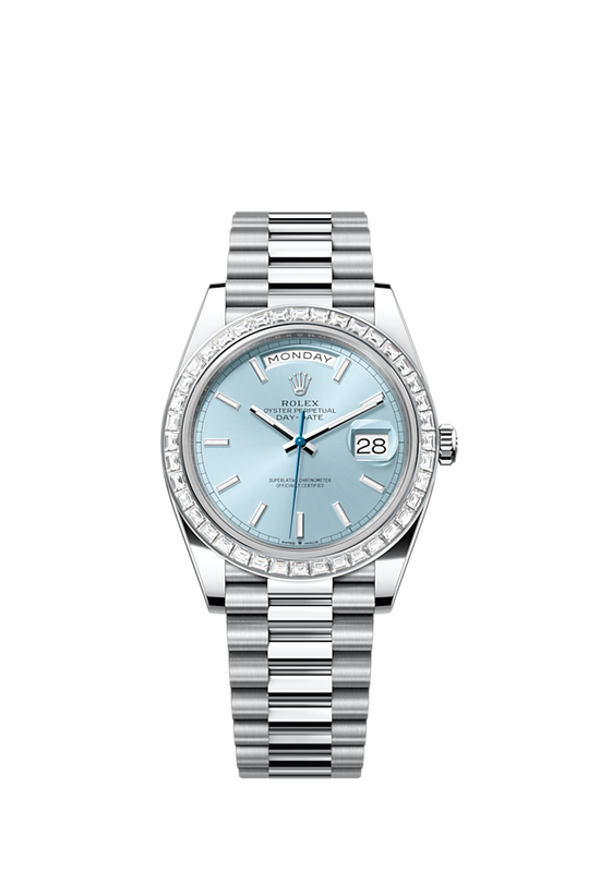Rolex Replica Watch Day-Date 40, Platinum with Diamond-set, 40mm, 228396tbr-0039