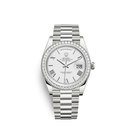 Rolex Replica Watch Day-Date 40 White gold 228349RBR-0039