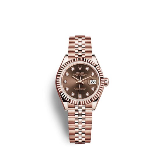 Rolex Replica Watch Lady-Datejust 28, 18k Everose Gold, 279175-0010