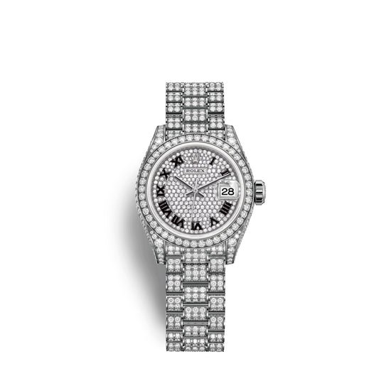 Rolex Replica Watch Lady-Datejust 28, 18k White Gold, 279459RBR-0001