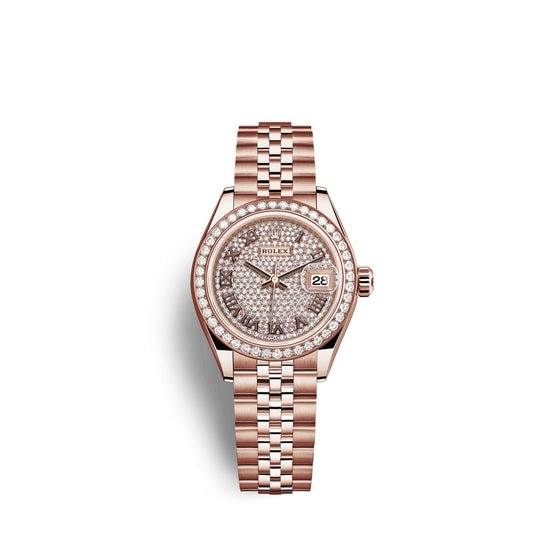 Rolex Replica Watch Lady-Datejust 28, 18kt Everose Gold and diamonds, 279135RBR-0022
