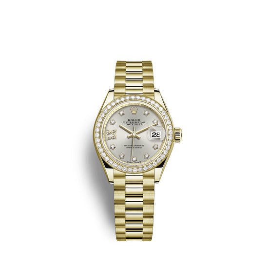 Rolex Replica Watch Lady-Datejust 28, 18kt Yellow Gold and diamonds, 279138RBR-0001