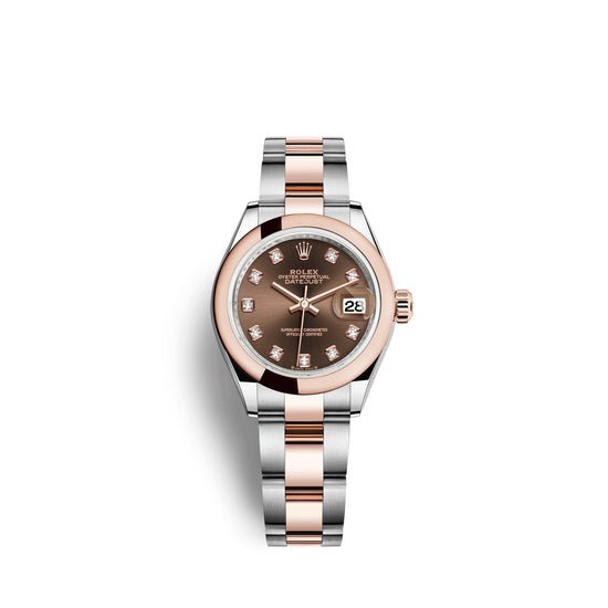 Rolex Replica Watch Lady-Datejust 28, Oystersteel and 18k Everose Gold, 279161-0012