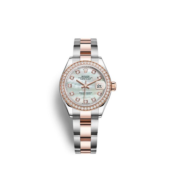 Rolex Replica Watch Lady-Datejust 28, Oystersteel and 18k Everose Gold, 279381RBR-0014