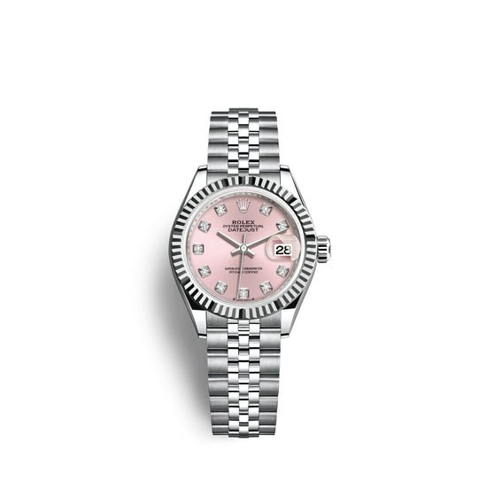 Rolex Replica Watch Lady-Datejust 28, Oystersteel and 18k White Gold, 279174-0003
