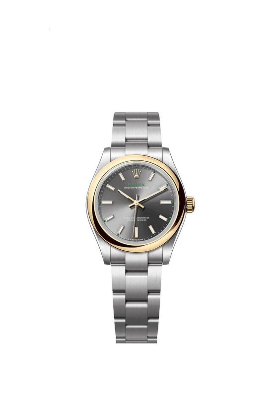 Rolex Replica Watch Oyster Perpetual 31, Oystersteel and 18k Yellow Gold, 31mm, Slate dial, Domed Oyster, 277203-0001