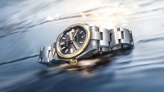 Rolex Replica Watch Oyster Perpetual 41, Oystersteel and 18k Yellow Gold, 41mm, Slate dial, Domed Oyster, 134303-0001