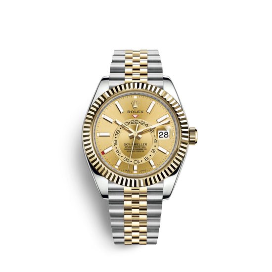 Rolex Replica Watch Sky-Dweller 42mm, Oystersteel and 18k Yellow Gold, 326933-0004