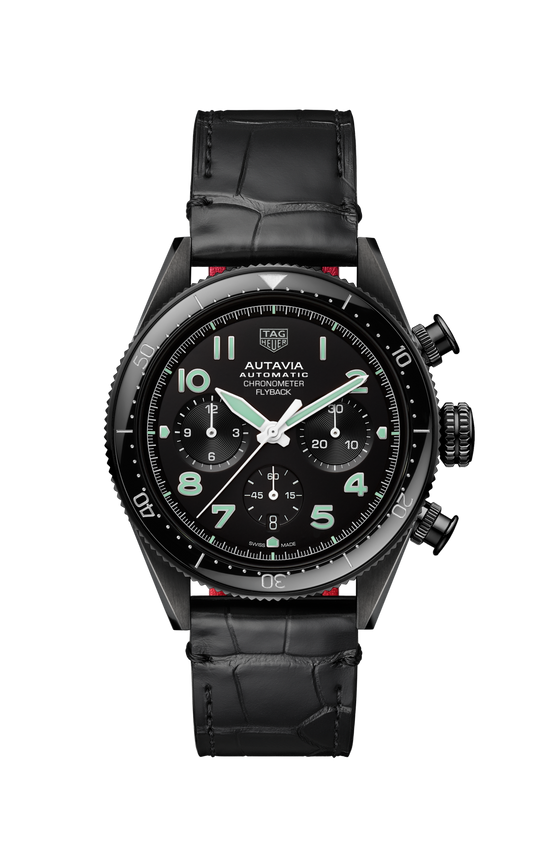TAG Heuer Autavia Flyback Chronometer, 42 mm, Black DLC Stainless Steel and ceramic, CBE511C.FC8280