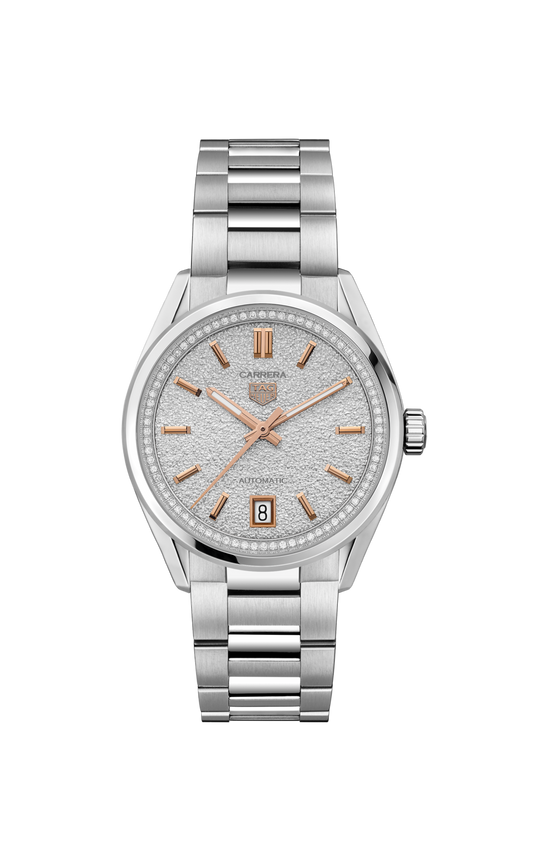 TAG Heuer Carrera Calibre 7 Date, Stainless Steel set with Diamonds, 36mm, WBN231B.BA0001