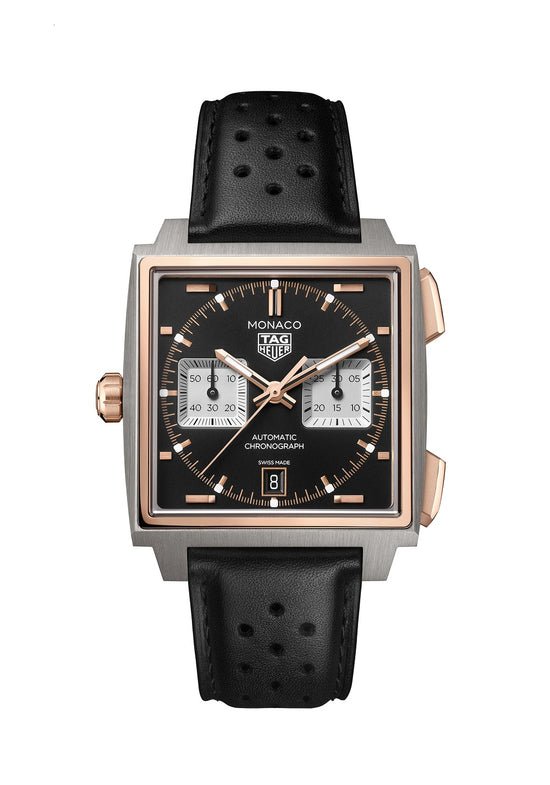 TAG Heuer Monaco Chronograph Automatic 39mm Titanium and 18k 5N Rose Gold, CDW2150.FC8360