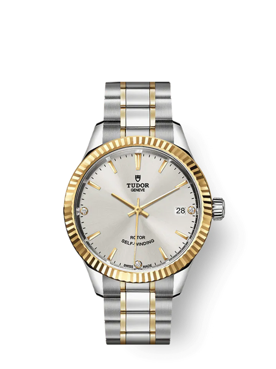Tudor Replica Watch Style, Stainless Steel and Yellow Gold with Diamond-set, 34mm, M12313-0009