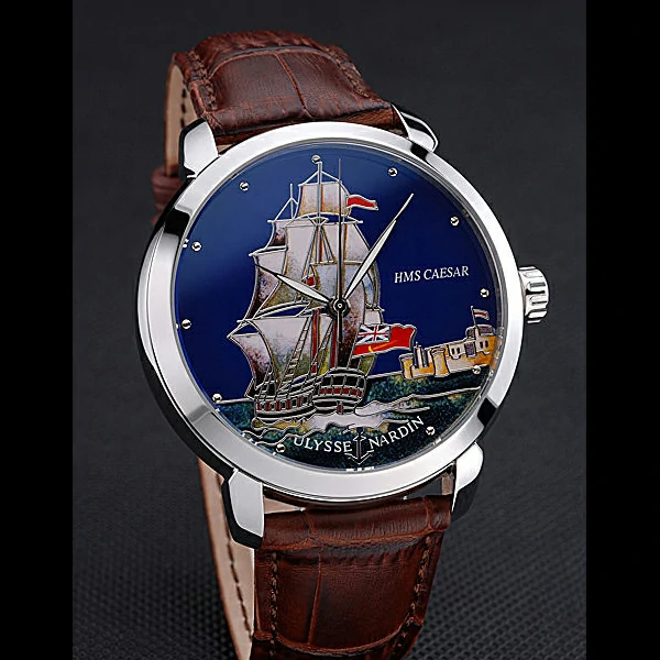 Ulysse Nardin Classico HMS Caesar Limited Edition Brown Leather Strap new60316